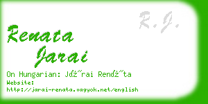 renata jarai business card